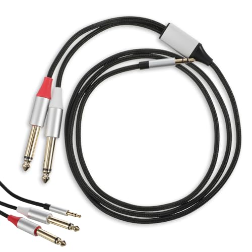 Cable adaptador Jack 3.5mm a 2x Jack 1/4 4ft