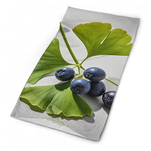 Bufanda para el cuello con hojas y bayas de ginkgo, bufanda para el rostro, a la moda, resistente al viento, pasamontañas de invierno, bufanda refrescante solar, bufanda tipo caimán, bufanda reutiliza