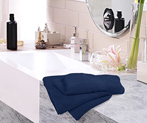 Image of Utopia Towels 6 Pack Premium Hand Towels Set, 16 by 28 inches, 100% Ring Spun Cotton, Ultra Soft and Highly Absorbent 600GSM Towels for Bathroom, Gym, Shower, Hotel, and Spa, Navy Blue