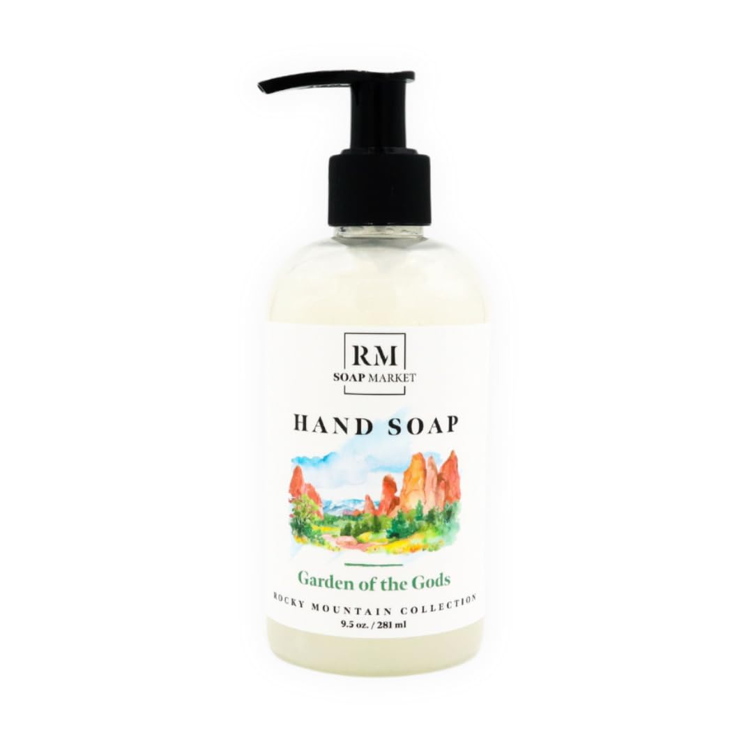 RM Soap Market Garden of the Gods Hand Soap, Liquid Hand Soap for Kitchen or Bathroom, Rich & Creamy Moisturizing Hand Soap, Hydrating, Natural