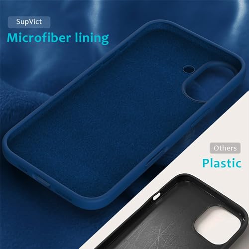 Image of ArmourPro Silicone Back Case for iPhone 16, Soft-Touch Case | Dark Blue