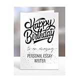 Card for personal essay writer, Happy Birthday Gifts for Men or Women, Him, Her, Presents for Christmas, Appreciation, To an amazing, A5-169_140 - Image 1