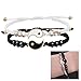 Chilits 1 Paire Yin Yang cordon Ajustable bracelet Bracelet de Couple, Bracelet corde tressée fait à la main Tai Chi, Yin Yang Puzzle Séparable Amitié Amour Alliage Bracelet pour Petit Ami Petite Amie