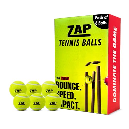 Image of ZAP Championship Soft Tennis Cricket Ball (Pack of 6) | Heavy-Duty & Consistent Bounce | Perfect for Tournament & Practice Matches | Long-Lasting Performance Cricket Tennis Ball