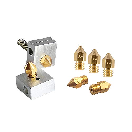 22Pcs 3D Printer Nozzles,Mk8 Brass Extruder Nozzle Print Head And 7Pcs Cleaning Needles For 1.75Mm Makerbot Creality Cr-10 Anet A8 Cr-10 M6 3D Printer. (0.2Mm,0.3Mm,0.4Mm,0.5Mm,0.6Mm,0.8Mm,1.0Mm) #TOP2