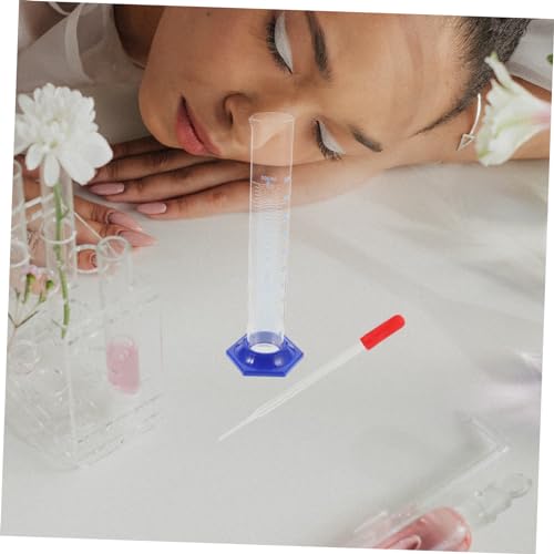 Cilindro de medición y probeta de vidrio Amosfun de 2 piezas para mediciones precisas de líquidos 4