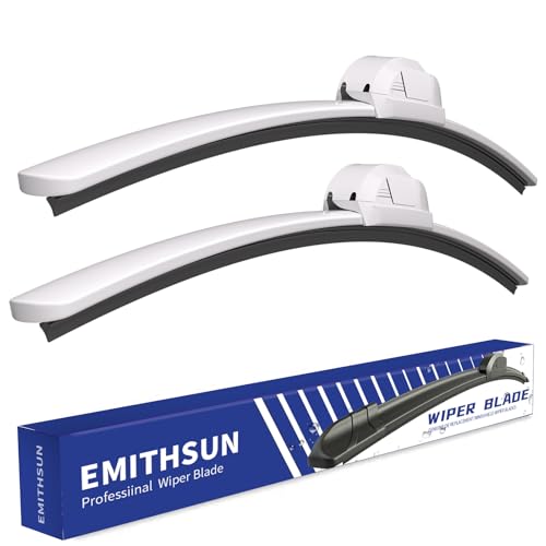 Image of OEM QUALITY 28 inch + 14 inch Premium All-Seasons Durable Stable And Quiet White Windshield Wiper Blades (Set of 2)