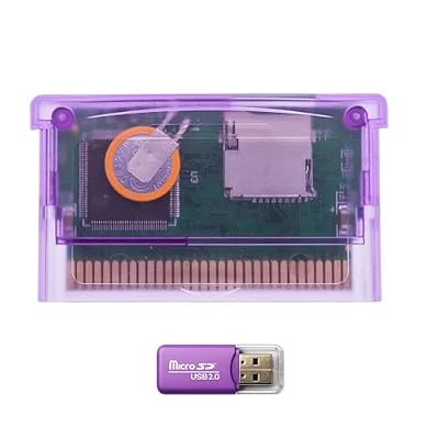 GBA Flash Cartridge with Upgraded Firmware, High-Capacity microSD/TF Card Support, Compatible with GBA, GBA SP, Game Boy Micro, DS and DS Lite via GBA Slot, Supports up to 128GB