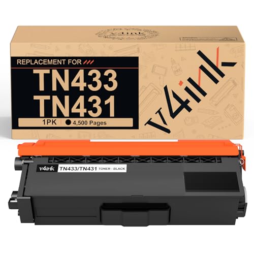 Image of TN431BK TN433BK Replacement for Brother TN433 TN431 Black Toner Cartridge | for HL L8360CDW L8260CDW L9310CDW MFC L8900CDW L8610CDW L8690CDW L9570CDW L8905CDW