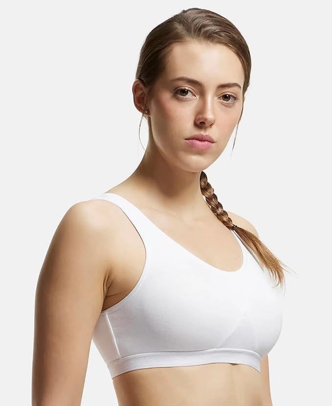 Image of Air Bra: Stretchable, Non-Padded, Non-Wired Sports Bra for Women Comfortable Daily Black, White