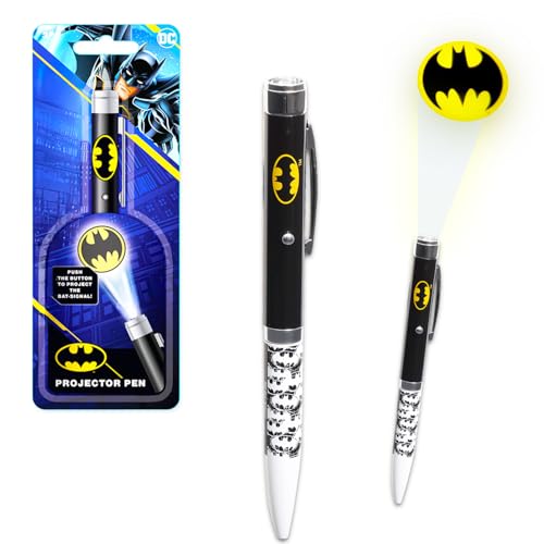 BATMAN Projector Pen Set - Bundle with Ballpoint Pen with Projector Light Stationery Gift...