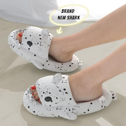 Generic Unisex Shark Slides Original Upgraded Anti-Slip Quick Drying Shark Slippers for Women Men Starlight Blue One Size 6 to 134