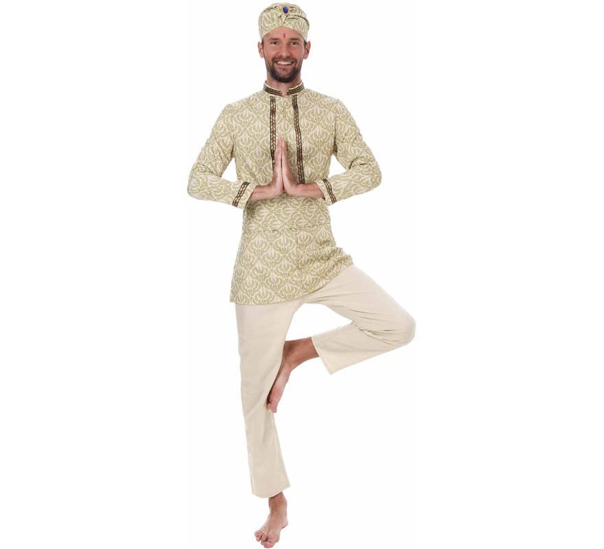 Partilandia Costume de Bollywood Hindu avec Turban pour homme Taille L