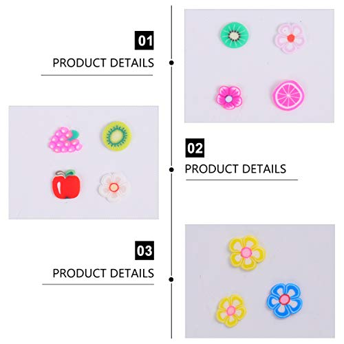 FRCOLOR 5000 Peças de Unha Arte Fimo Fatias 3D Frutas Flor Polímero Argila Fatias DIY Decoraçío Arte