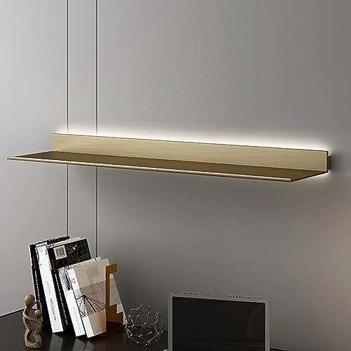 Étagère flottante lumineuse fixations renforcées pour objets lourds