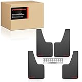 Frankberg 4X Pare-Boue Universel pour Voiture Pare-éclaboussures Compatible avec Les Breaks berlines cabriolets coupés monospaces Pick-ups camions Toutes Les carrosseries Noir 358 * 208 mm