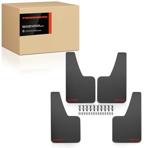 Frankberg 4x Mud Flaps Fender Mud Guard Front and Rear Compatible with Estate Saloon SUV Hatchback Cabriolet Coupe MPV Pickup Lorry All Bodystyle Black 140.9 * 81.89 [IN]