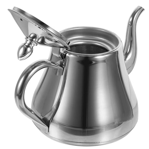 ULTECHNOVO Tetera Inoxidable con Filtro Hervidor para Estufa Tetera para Uso Doméstico de Diseño Resistente y Práctico para Infusiones de de Flores
