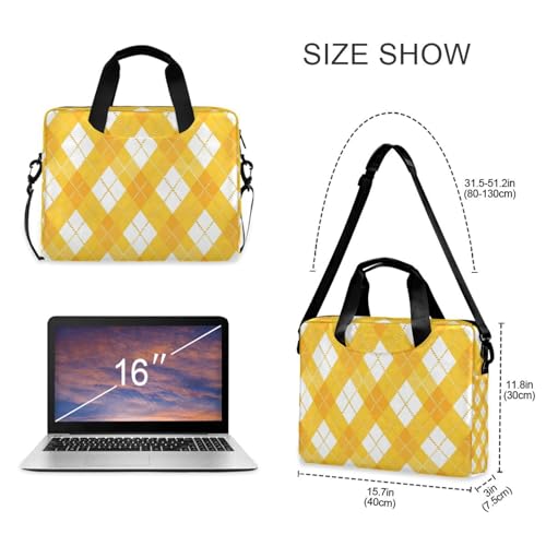 Maletín portátil tipo messenger para laptop 15.6" amarillo miniatura 5