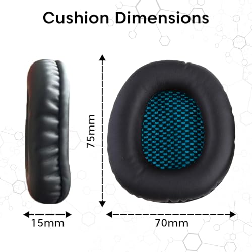 Image of Sounce Replacement Earpad Cushions Compatible with Boat Rockerz 510 Headphones, Premium Blue Earpads with Softer Protein Leather & High-Density Memory Foam, Comfortable Noise-Isolating (1 Pair)