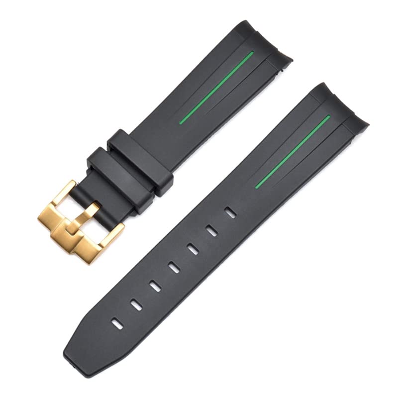 Bracelet montre caoutchouc Rolex 20 mm agate anti transpiration