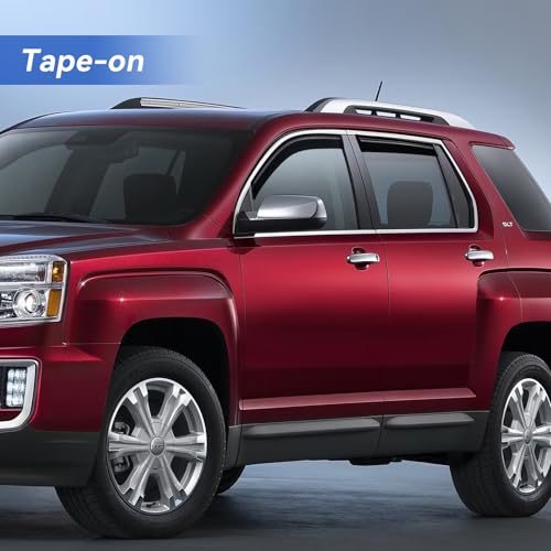 Image of Window Visors Rain Guards for 2010-2017 GMC Terrain, Out-Channel Window Vent Wind Deflectors Visors Shades for 10 11 12 13 14 15 16 17 GMC Terrain