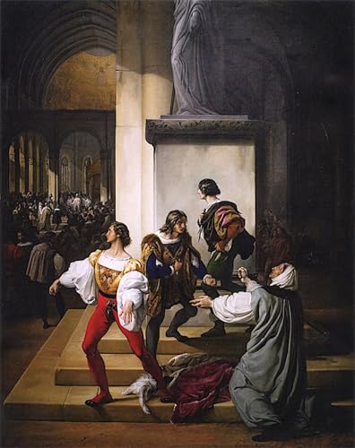 Tableau impressions d'art mural la conspiration de Lampugnani Francesco Hayez