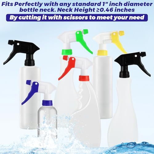 YAYODS 50 Pack Spray Bottle Nozzle Replacement, Heavy Duty Trigger Sprayer Nozzles Spray Bottle Tops Replacement, Spray Nozzles for 8oz 16oz 32oz Bottles for Home Cleaning, Gardening(5 Colors) by YAYODS - Used condition - Image 5