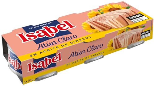 Isabel Atún Claro en Aceite de Girasol, 3 x 70g