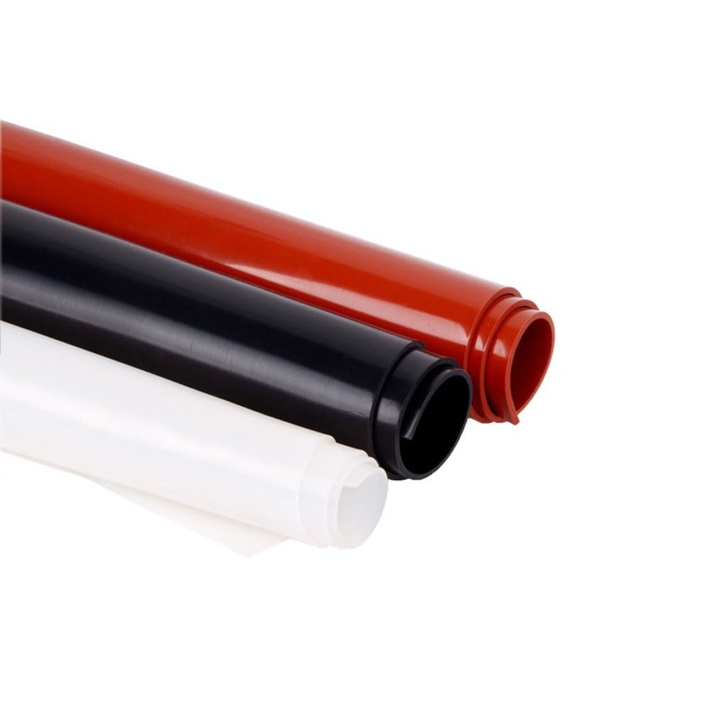 Feuille De Caoutchouc Silicone 200x200x1.5mm - 2 Pièces, Résistante Haute Température (200°C), Pour Joints Et étanchéité