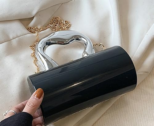 Bolso de mano acrílico plateado para mujer miniatura 5