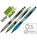  Portaminas liderpapel 0,5 mm con goma y sujecion soft colores surtidos