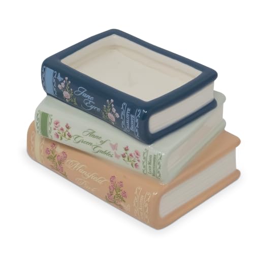 Steel Mill & Co. Book Stack Shape Scented Candle, Ladies of Literature - Image 2