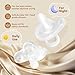 4 Count Silicone One Piece Baby Pacifier ，Orthodontic Nipple Supports Newborn Pacifiers for Babies 0+ Months,2 Night use & 2daytime use (All White)