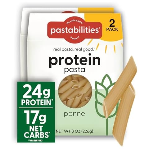 Pastabilities Protein Pasta, Penne Pasta (8 Ounce, Pack of 2) Cover