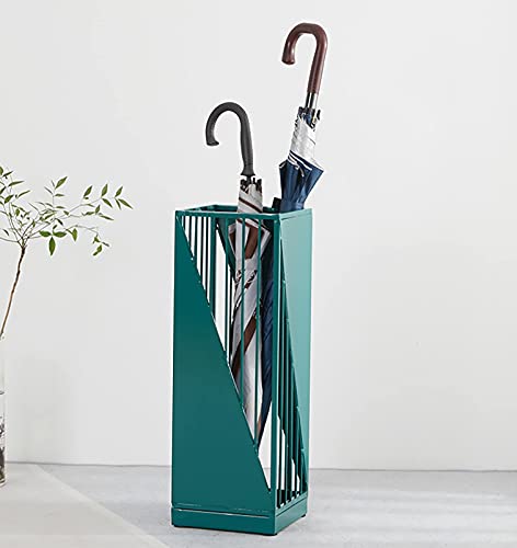 Paragüero de diseño elegante con estructura calada y base estable para hogar 6