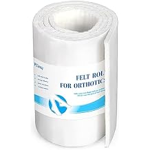 Pllieay Felt Rolls with Adhesive Backing, Orthopedic Felt Roll 1/4" Thick 6" x1.1yd Quality Rayon Blend for Provide Cushioning and Support in Pain Foot