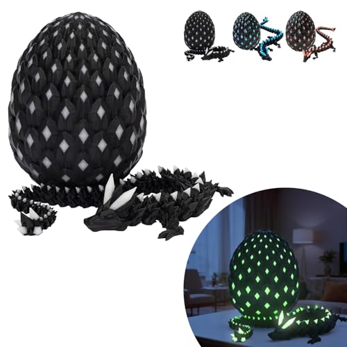 Animaux articulés phosphorescents de 30 cm et œufs de dragon pour votre bureau et salon