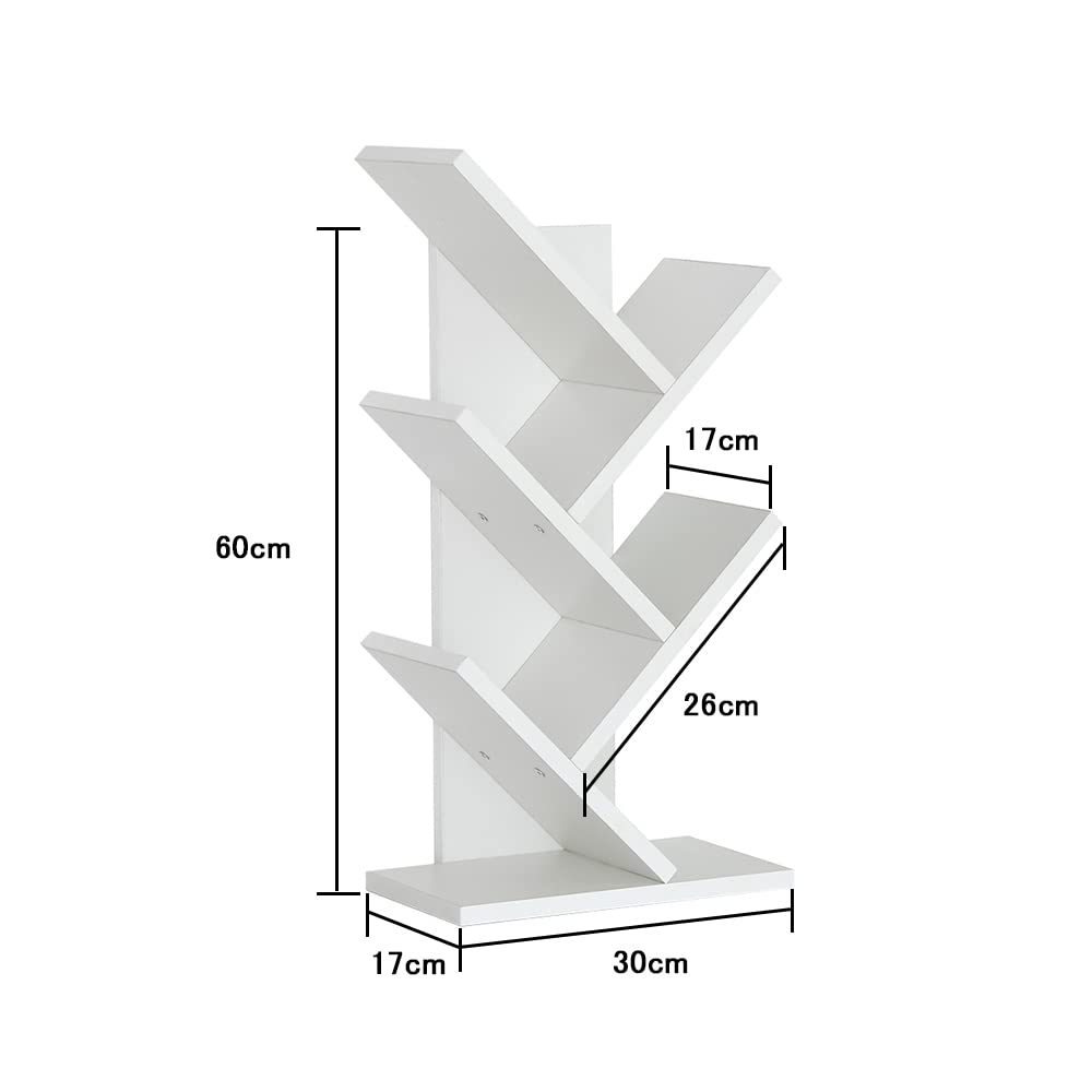 Amazon.co.jp: ブックスタンド デスク上置棚 卓上収納 ツリー型 本棚
