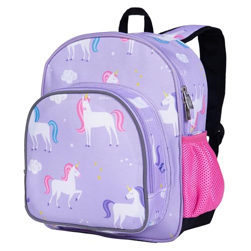Image of Wildkin 12-inch Kids Backpack - Padded, Adjustable, Ideal for Daycare & Travel - Unicorn | Ages 3-7, insulated front pocket - coordinates with matching Wildkin nap mats and water bottles