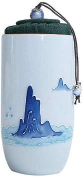 Japanese-Style Ceramic Tea Caddy Vintage Storage Jars Canister Traditional Sealed Jar for Home Kitchen Dining Decoration A14