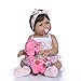 Produktbild Alian 48 cm Neugeborenen Bebe Puppe Reborn Baby Mädchen Puppe In Tan Haut Ganzkörper Silikon Badespielzeug LOL Puppen Weihnachten Gfit