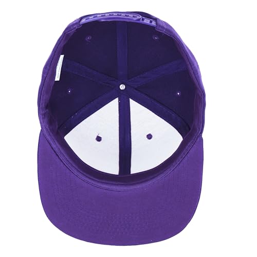Image of Gelante Snapback Hats for Men - Flat Bill Brim Baseball Cap Hat - Plain Blank Adjustable