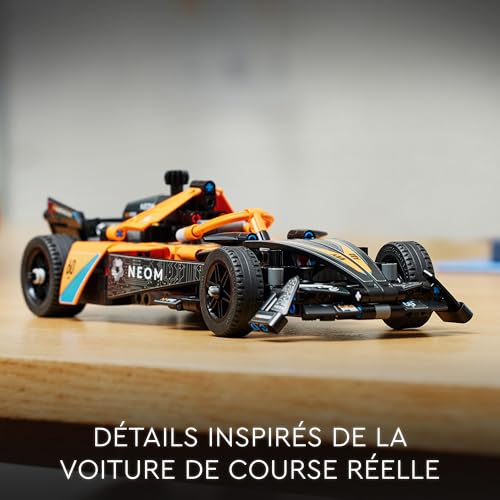 LEGO Technic NEOM McLaren Formula E Race Car, Voiture Jouet pour Enfants dès 9 Ans, Garçons et Filles, Set de Construction de Voiture à Rétrofriction, Décoration Chambre d'enfant, Idée Cadeau 42169