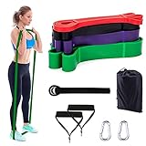 【Más accesorios】Con manijas, anclaje de puerta y bolsa con cordón, puede llevarlo a cualquier lugar fácilmente y hacer ejercicios con bandas de resistencia donde quiera que vaya.