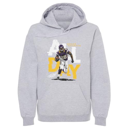 500 LEVEL Adrian Peterson Minnesota All Day Men's Hoodie Sweatshirt (Gray, XX-Large)