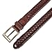 Dockers Mens Braided Belt, Wine, 44 US