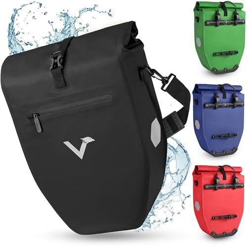 Porte-bagages Avant Vélo + Sacoche Chargement - Noir Métal - Pour Voyage Et Plein Air