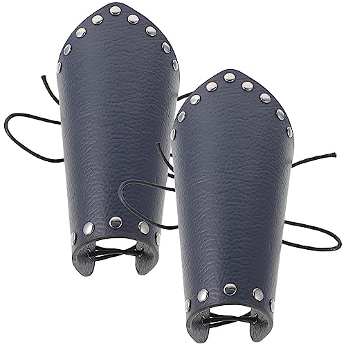 WOONEKY Arm Guards 2 Pack Youth Adult Size Durable Leather Arm Sleeves Comfortable Lightweight Design