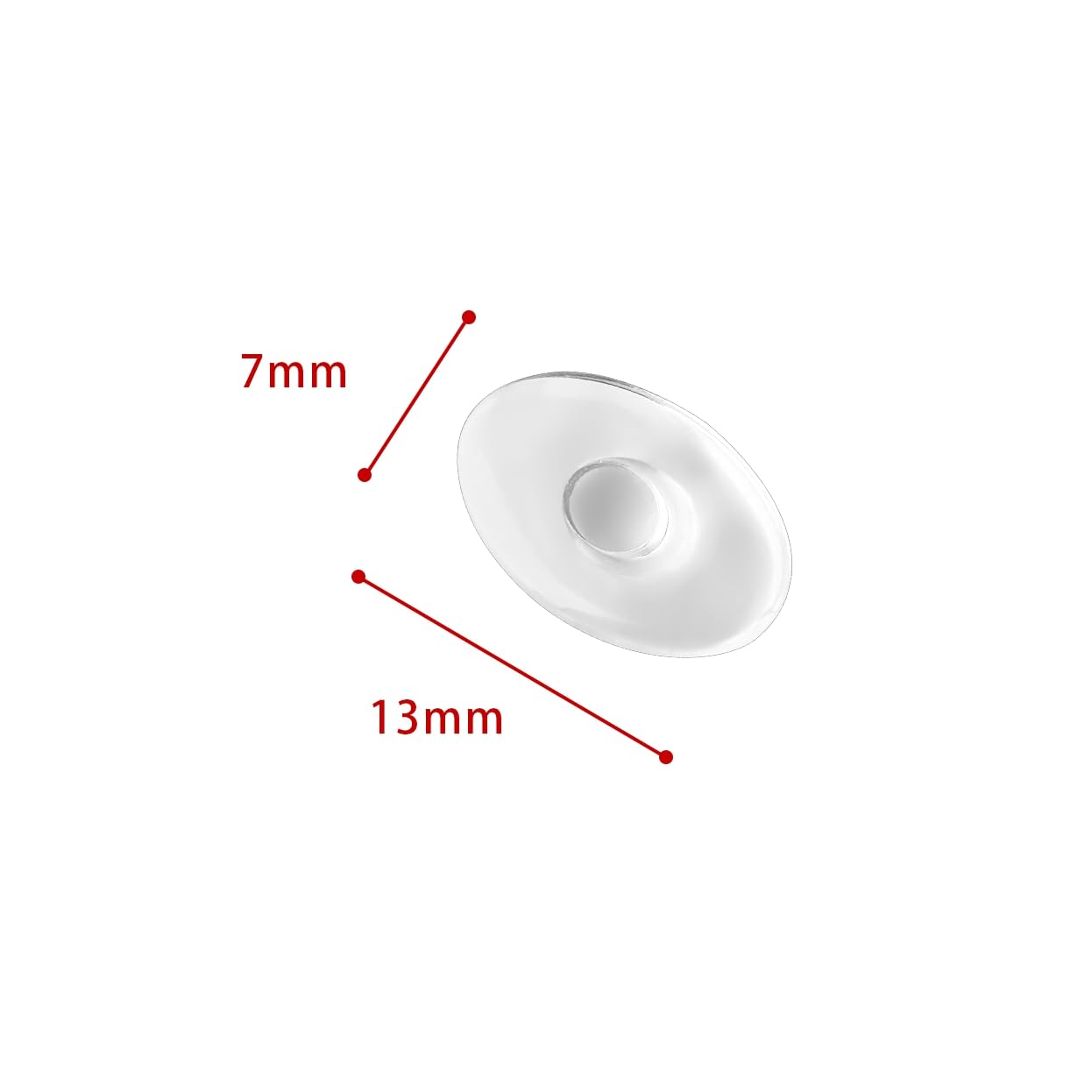 Nakładki na nos do okularów, wciskane noski do okularów, 13 x 7 mm, miękkie silikonowe części nosa/osłony nosa, zamiennik do ramy sylwetki, ramek powietrznych Marchon, oprawki do okularów